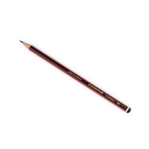 Pencils (Wood Case) Staedtler 110 Tradition 4H Pencil Red/Black Barrel (Pack 12)