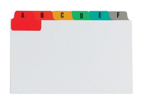 Concord Guide Cards A-Z 127x76mm White with Multicoloured Tabs - 15198