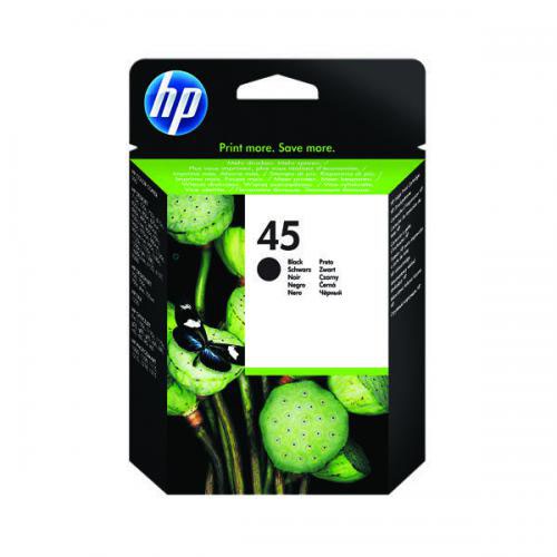 HP+45+Black+Standard+Capacity+Ink+Cartridge+42ml+-+51645A
