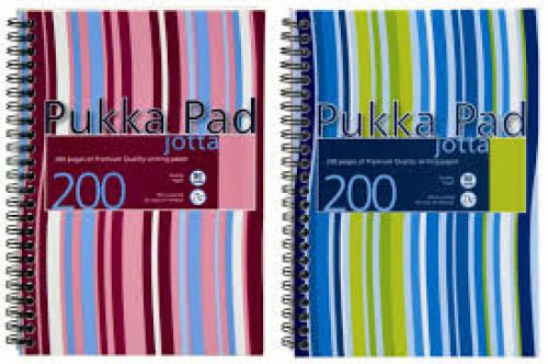 Pukka+Pad+Jotta+A5+Wirebound+Polypropylene+Cover+Notebook+Ruled+200+Pages+Assorted+Stripe+Colours+%28Pack+3%29+-+JP021