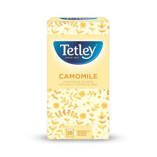 Tea Tetley Camomile Tea Bags Individually Wrapped and Enveloped (Pack 25)
