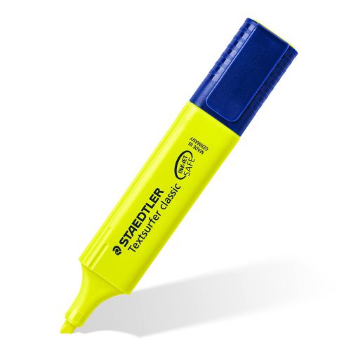 Highlighters Staedtler Textsurfer Classic Highlighter Pen Chisel Tip 1-5mm Line Yellow (Pack 10)