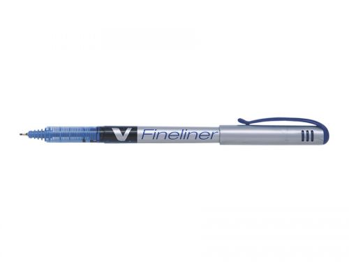 Fineliner Pens Pilot V Sign Liquid Ink Pen 2mm Tip 0.6mm Line Blue (Pack 12)