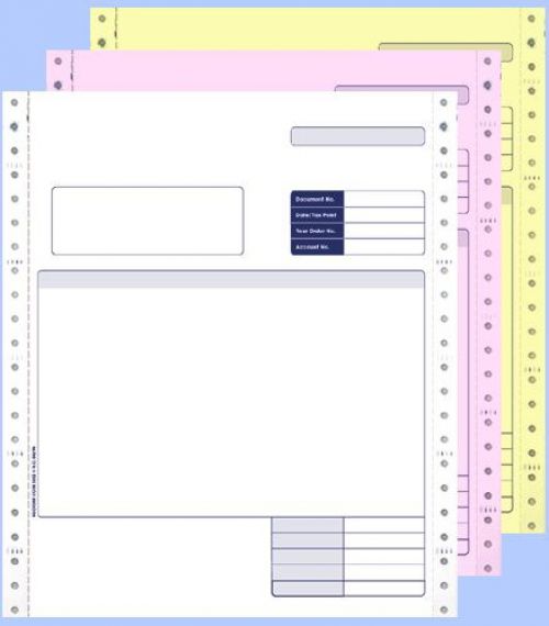 Invoice Sage Compatible 3 Part Continuous Invoice White/Pink/Yellow (Pack 750) SE03
