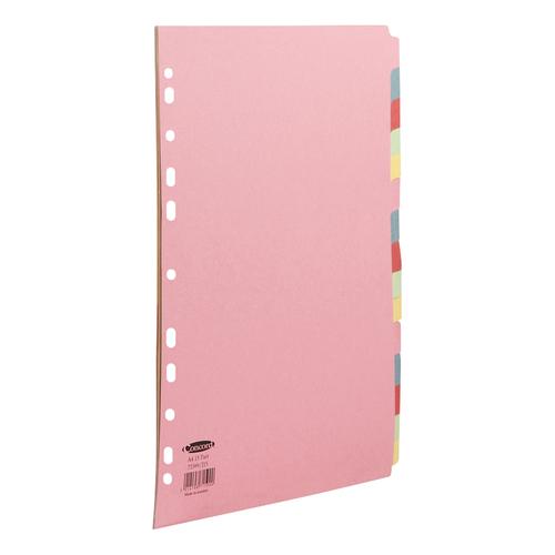 Concord Divider 15 Part A4 160gsm Board Pastel Assorted Colours