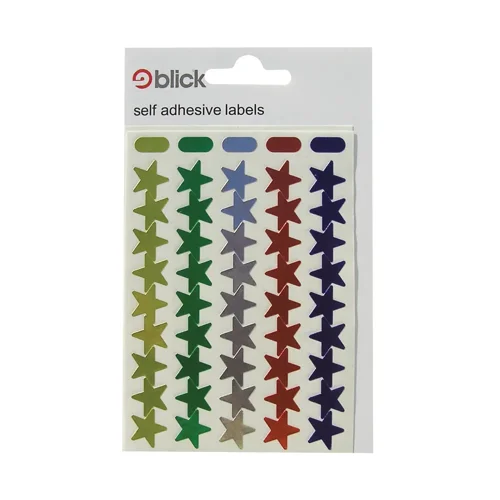 Blick+Labels+Metallic+Stars+Assorted+14mm+90+Stickers+x20+%28Pack+1800%29+-+RS026150