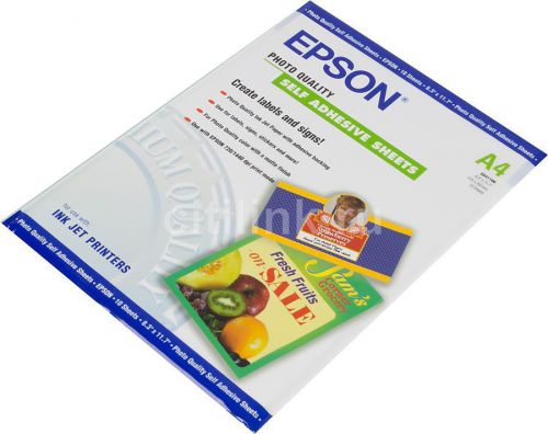 Epson White Photo Paper Self-Adhesive 167gsm (Pack of 10) C13S041106