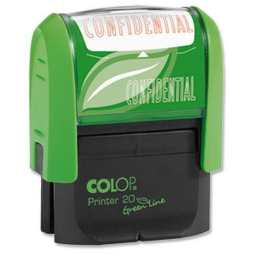 Colop Green Line P20 Self Inking Word Stamp CONFIDENTIAL 35x12mm Red Ink