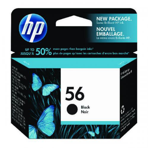 HP+56+Black+Standard+Capacity+Ink+Cartridge+19ml+-+C6656A