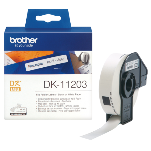 Ribbons Brother File Folder Labels 17mm x 87mm 300 Labels - DK11203