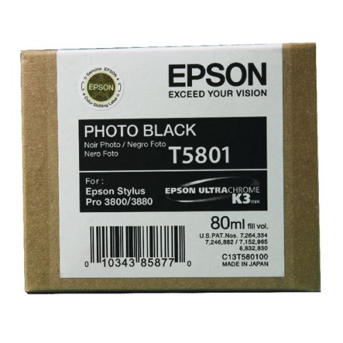 Epson+T5801+Black+Ink+Cartridge+80ml+-+C13T580100