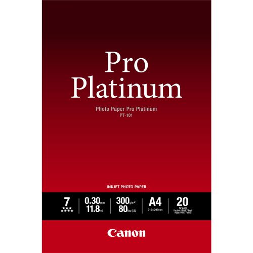 Photo Paper Canon PT-101 Pro Platinum A4 Photo Paper 20 Sheets - 2768B016