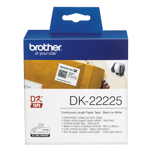 Labelling Tapes & Labels Brother Black On White Paper Roll 38mm x 30m - DK22225
