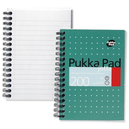 Pukka+Pad+Jotta+A6+Wirebound+Card+Cover+Notebook+Ruled+200+Pages+Metallic+Green+%28Pack+3%29+-+JM036