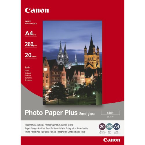 Photo Paper Canon SG-201 A4 Semi Glossy Photo Paper 20 Sheets - 1686B021