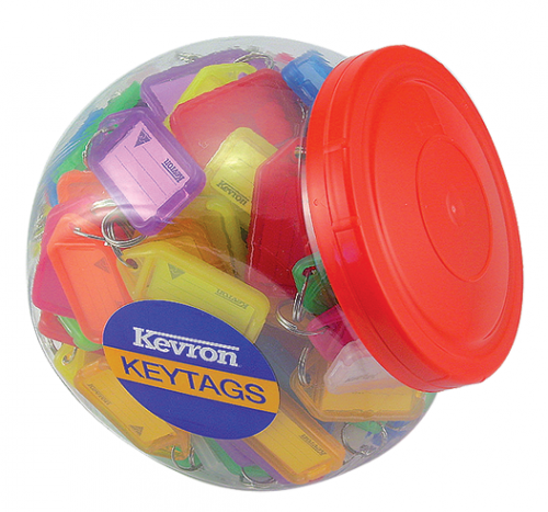 Kevron+Key+Tags+Plastic+Assorted+Colours+%28Pack+150%29+ID5AC150Z