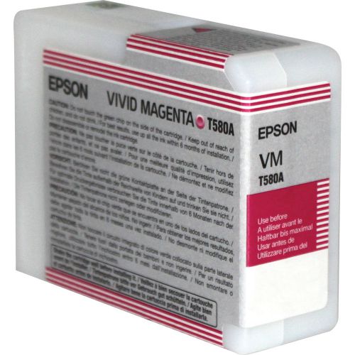 Epson+T580A+Vivid+Magenta+Ink+Cartridge+80ml+-+C13T580A00