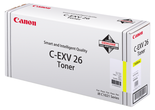 Laser Toner Cartridges Canon EXV26Y Yellow Standard Capacity Toner Cartridge 6k pages - 1657B006