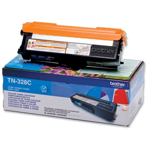Brother+Cyan+Toner+Cartridge+6k+pages+-+TN328C
