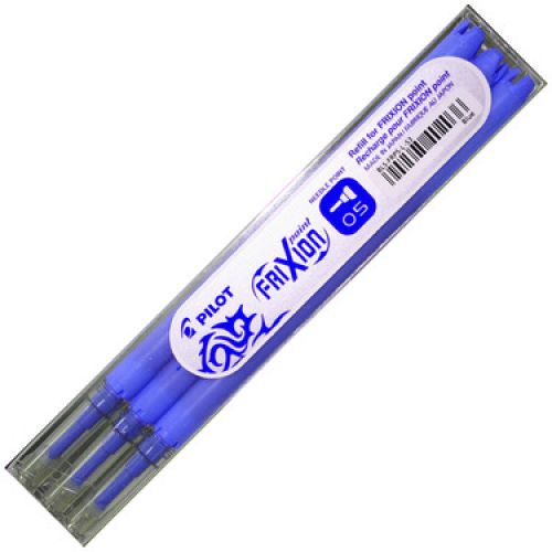 Rollerball Pilot Refill for FriXion Point Pens 0.5mm Tip Blue (Pack 3)