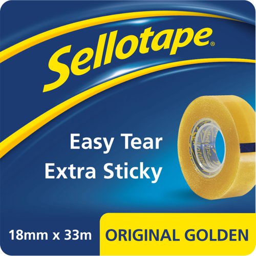 Sellotape+Original+Easy+Tear+Extra+Sticky+Golden+Tape+18mm+x+33m+%28Pack+8%29+-+2973856