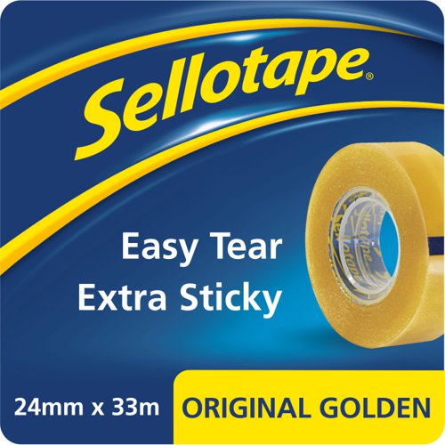 Sellotape+Original+Easy+Tear+Extra+Sticky+Golden+Tape+24mm+x+33m+%28Pack+6%29+-+2974430
