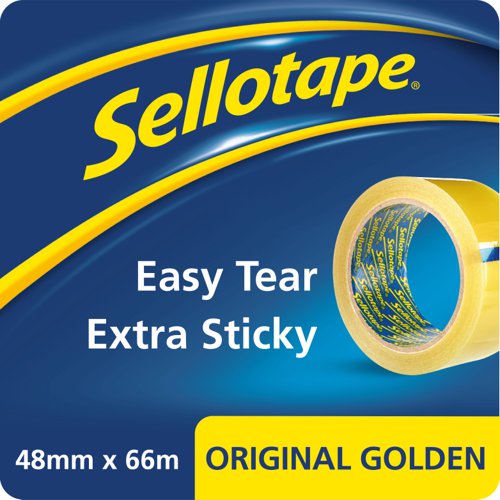 Sellotape+Original+Easy+Tear+Extra+Sticky+Golden+Tape+48mm+x+66m+%28Pack+6%29+-+2974502