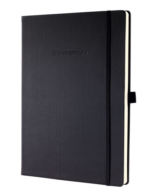 Ruled Sigel CONCEPTUM A4 Casebound Hard Cover Notebook Ruled 194 Pages Black CO112