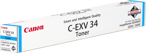 Laser Toner Cartridges Canon EXV34C Cyan Standard Capacity Toner Cartridge 19k pages - 3783B002