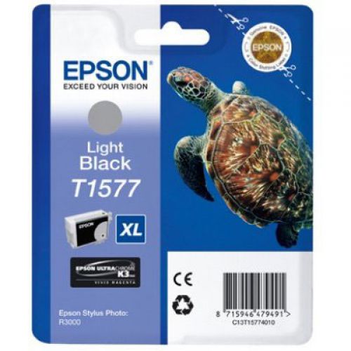 Epson+T1577+Turtle+Light+Black+Standard+Capacity+Ink+Cartridge+26ml+-+C13T15774010
