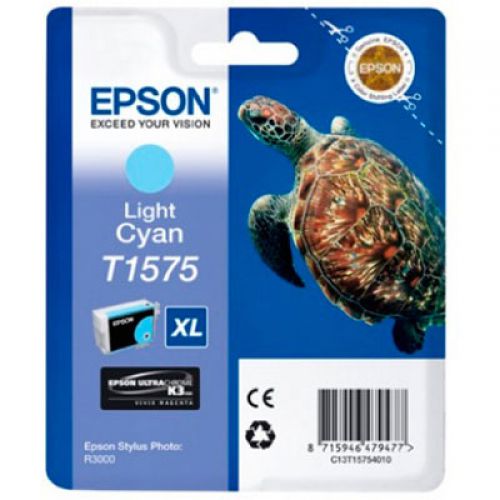 Epson+T1575+Turtle+Light+Cyan+Standard+Capacity+Ink+Cartridge+26ml+-+C13T15754010