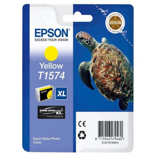 Epson+T1574+Turtle+Yellow+Standard+Capacity+Ink+Cartridge+26ml+-+C13T15744010
