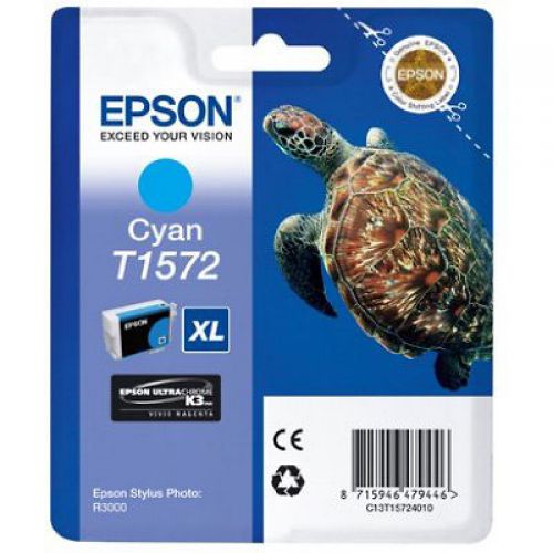 Epson+T1572+Turtle+Cyan+Standard+Capacity+Ink+Cartridge+26ml+-+C13T15724010