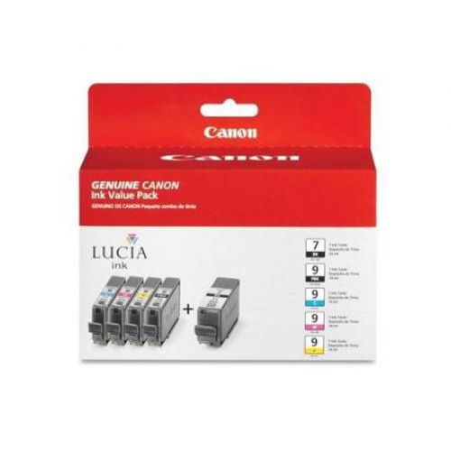 Inkjet Cartridges Canon PGI9 Black Cyan Magenta Yellow Standard Capacity Ink Cartridge 5 x 14ml Multipack - 1034B013