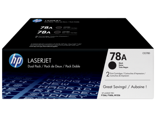 CE-278Ad+LaserJet+Toner+Cartridge+2100pages+BrandedOEM+78A+Black+DUALpack+HP%230506