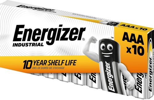Energizer Industrial Alkaline AAA Battery (Pack 10) - 361063 Energizer Industrial Alkaline AAA Battery (Pack 10) - 361063