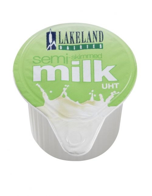 Lakeland UHT Half Fat Milk Pots 12ml PK120