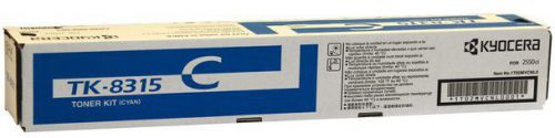 Laser Toner Cartridges Kyocera TK8315C Cyan Toner Cartridge 6k pages - 1T02MVCNL0