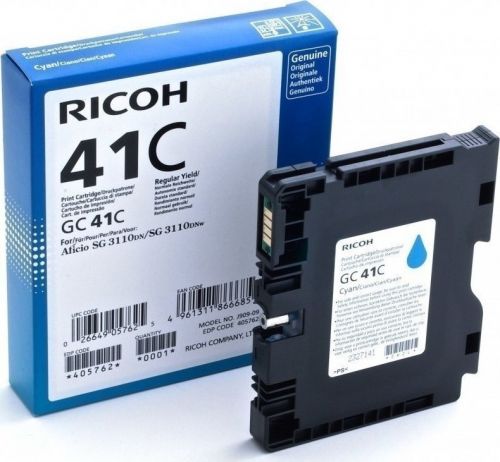 Ricoh GC41C Cyan Standard Capacity Gel Ink Cartridge 2.2K pages - 405762