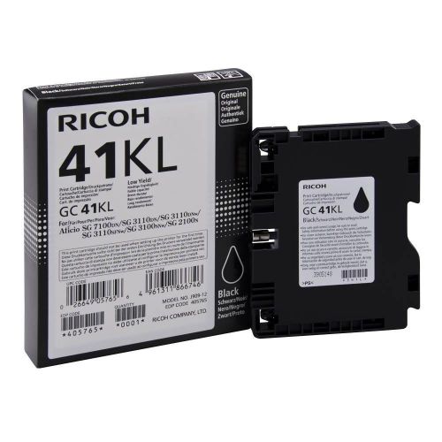 Ricoh GC41KL Black Standard Capacity Gel Ink Cartridge 600 pages - 405765