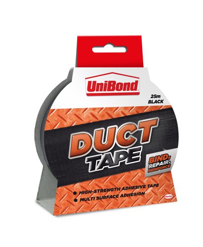 UniBond+Duct+Tape+High+Strength+Adhesive+Tape+50mm+x+25m+Black+%28Roll%29+-+2675764