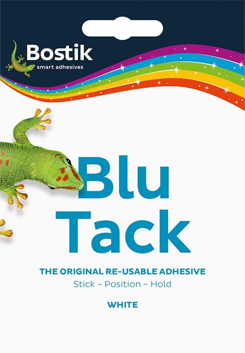 Bostik Blu Tack Mastic Adhesive Non-toxic White (Pack 12)
