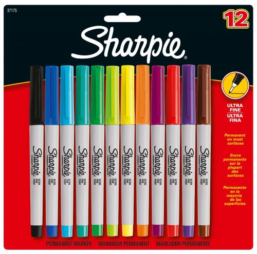 Sharpie Permanent Marker Ultra Fine Tip 0.5mm Line Assorted Colours (P