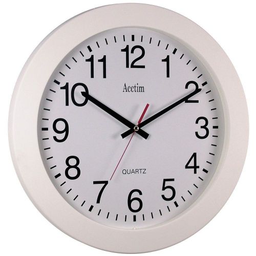Acctim+Controller+Wall+Clock+Silent+Sweep+355mm+White+93%2F704