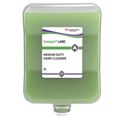 Deb Solopol Lime Medium-Heavy Duty Hand Wash 4 Litre Cartridge - LIM4LTR Deb Solopol Lime Medium-Heavy Duty Hand Wash 4 Litre Cartridge - LIM4LTR