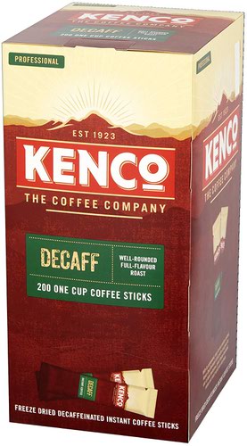Kenco Decaffeinated Freeze Dried Instant Coffee Sticks 1.8g (Pack 200)