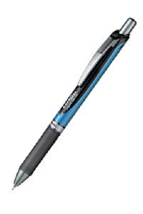 Pentel+Energel+XM+Retractable+Gel+Rollerball+Pen+0.5mm+Tip+0.25mm+Line+Black+%28Pack+12%29+-+BLN75-A