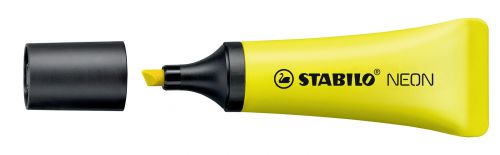 STABILO+NEON+Highlighter+Chisel+Tip+2-5mm+Line+Yellow+%28Pack+10%29+-+72%2F24