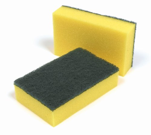 Cloths / Dusters / Scourers / Sponges ValueX Foamback Sponge Scourer Green/Yellow (Pack 10)