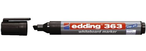 Drywipe Markers edding 363 Whiteboard Marker Chisel Tip 1-5mm Line Black (Pack 10)